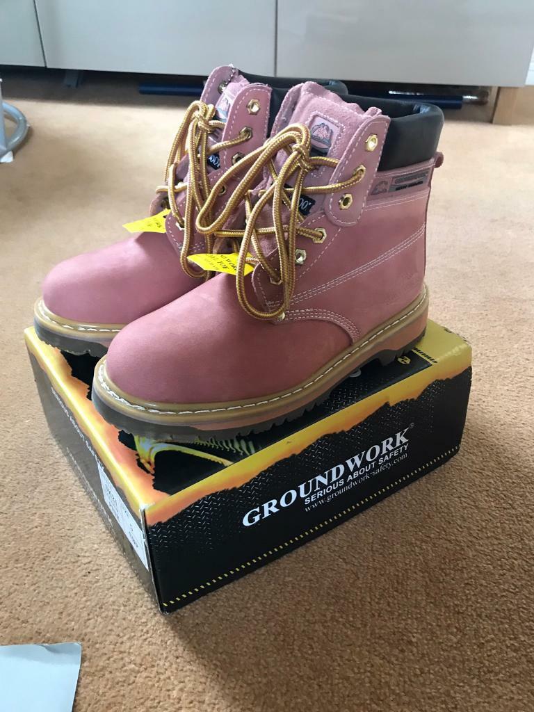 womens steel toe cap boots size 5